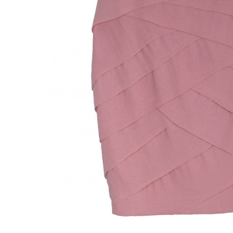 Pre Owned Tadashi Shoji Ruffled Dress M