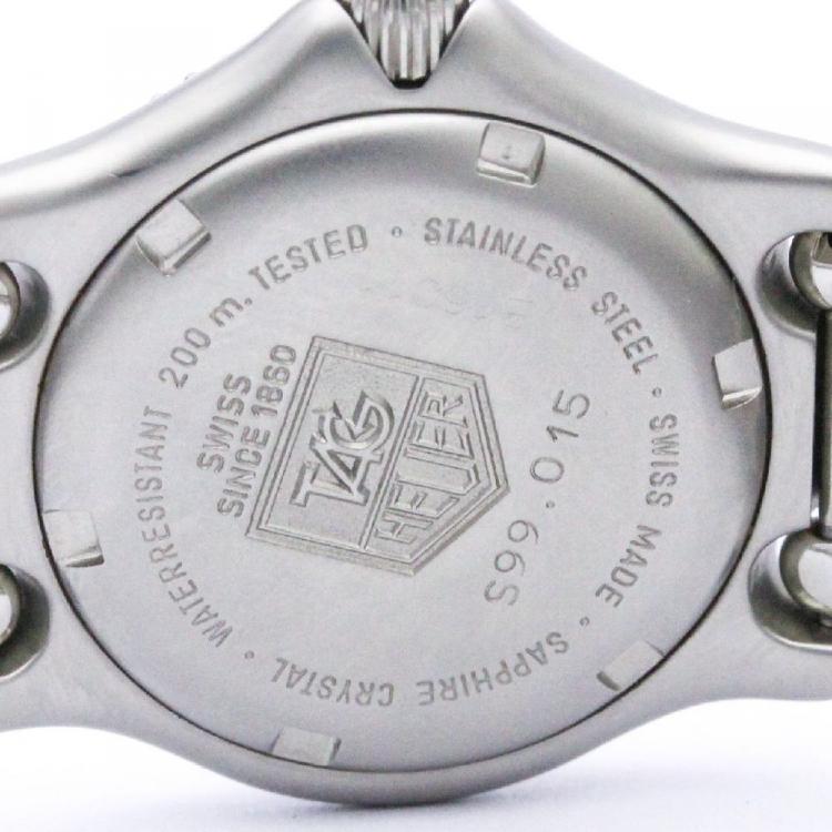 Pre Owned Tag Heuer White Stainless Steel Professional Women's Wristwatch 28MM 