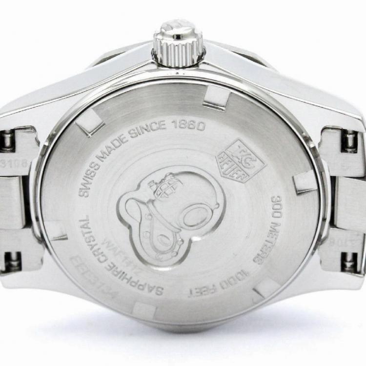 مملوكة مسبقًا Tag Heuer Silver Stainless Steel Aquaracer Women's Wristwatch 27MM