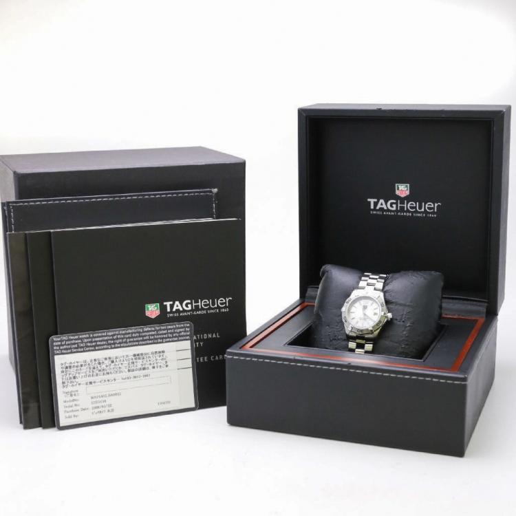 مملوكة مسبقًا Tag Heuer Silver Stainless Steel Aquaracer Women's Wristwatch 27MM