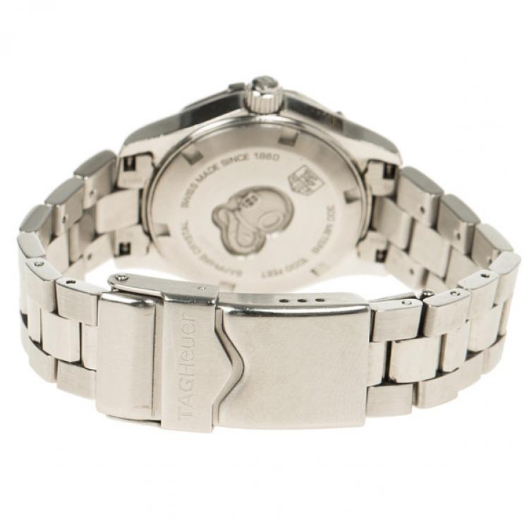 Pre Owned Tag Heuer White Stainless Steel Aquaracer Women's Wristwatch 29MM