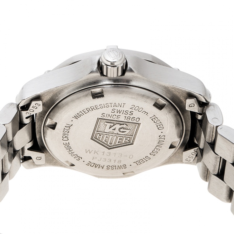 Pre Owned Tag Heuer Blue Stainless Steel Professional 200 WK1313-0 Women's Wristwatch 29 mm