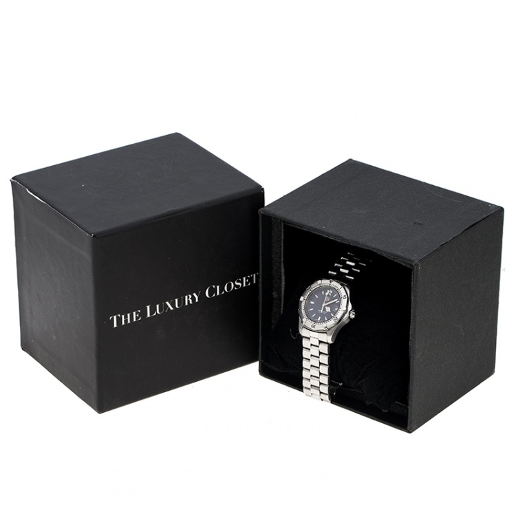 Pre Owned Tag Heuer Blue Stainless Steel Professional 200 WK1313-0 Women's Wristwatch 29 mm