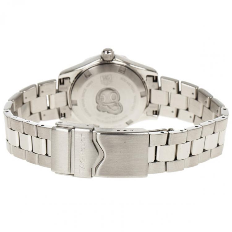 Pre Owned Tag Heuer Blue Stainless Steel Aquaracer Women's Wristwatch 28MM