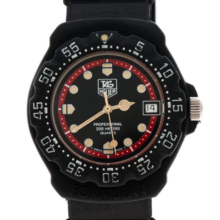 Pre Owned Tag Heuer Black Formula One 383.513 Women's Wristwatch 35 mm
