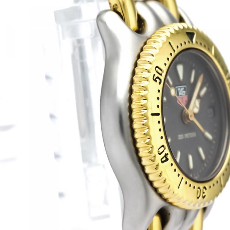 Pre Owned Tag Heuer Grey Gold Plated Stainless Steel S/EL Women's Wristwatch 24MM
