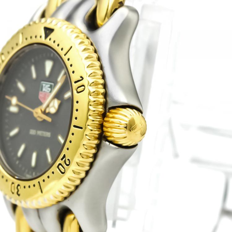 Pre Owned Tag Heuer Grey Gold Plated Stainless Steel S/EL Women's Wristwatch 24MM