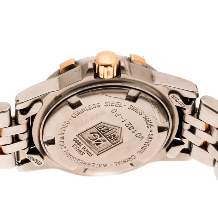 Pre Owned Tag Heuer Silver Grey Stainless Steel 1500 Series Professional 200 WD1421-PO Women's Wristwatch 27 mm