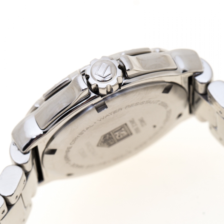 Pre Owned Tag Heuer Black Stainless Steel Diamond Formula 1 WAC1214-0 Women's Wristwatch 35 mm