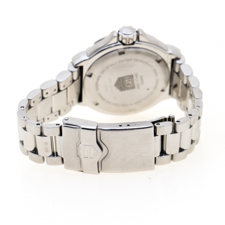 Pre Owned Tag Heuer Black Stainless Steel Diamond Formula 1 WAC1214-0 Women's Wristwatch 35 mm