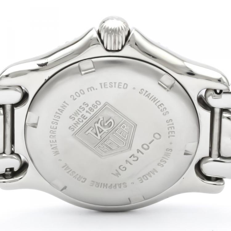 Pre Owned Tag Heuer White Stainless Steel Sel Professional 200M WG1310 Women's Wristwatch 28 MM