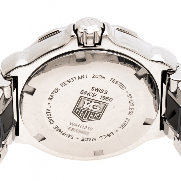 Pre Owned Tag Heuer Black Ceramic Stainless Steel Formula 1 WAH1210.BA0859 Women's Wristwatch 37 mm