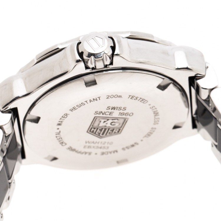 Pre Owned Tag Heuer Black Ceramic Stainless Steel Formula 1 WAH1210.BA0859 Women's Wristwatch 37 mm