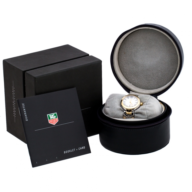 Pre Owned Tag Heuer Silver White Two-Tone Stainless Steel Link WAT1452.BB0955 Women's Wristwatch  29 mm
