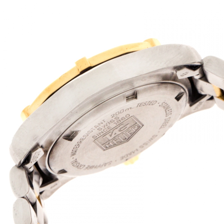 Pre Owned Tag Heuer Silver Two-tone Stainless Steel Professional 2000 Series WK1320-0 Women's Wristwatch 28 mm