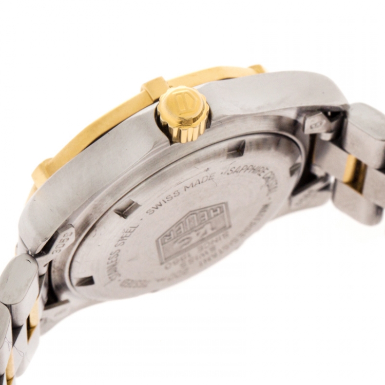 Pre Owned Tag Heuer Silver Two-tone Stainless Steel Professional 2000 Series WK1320-0 Women's Wristwatch 28 mm