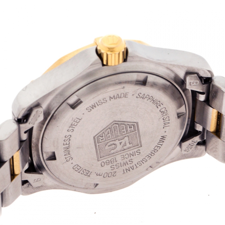 Pre Owned Tag Heuer Silver Two-tone Stainless Steel Professional 2000 Series WK1320-0 Women's Wristwatch 28 mm