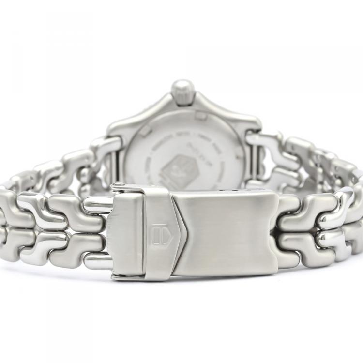 Pre Owned Tag Heuer White Stainless Steel WG1412 Professional Women's Wristwatch 24MM