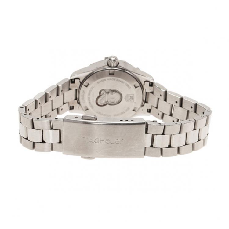 Pre Owned Tag Heuer Silver Stainless Steel Aquaracer Women's Wristwatch 27MM