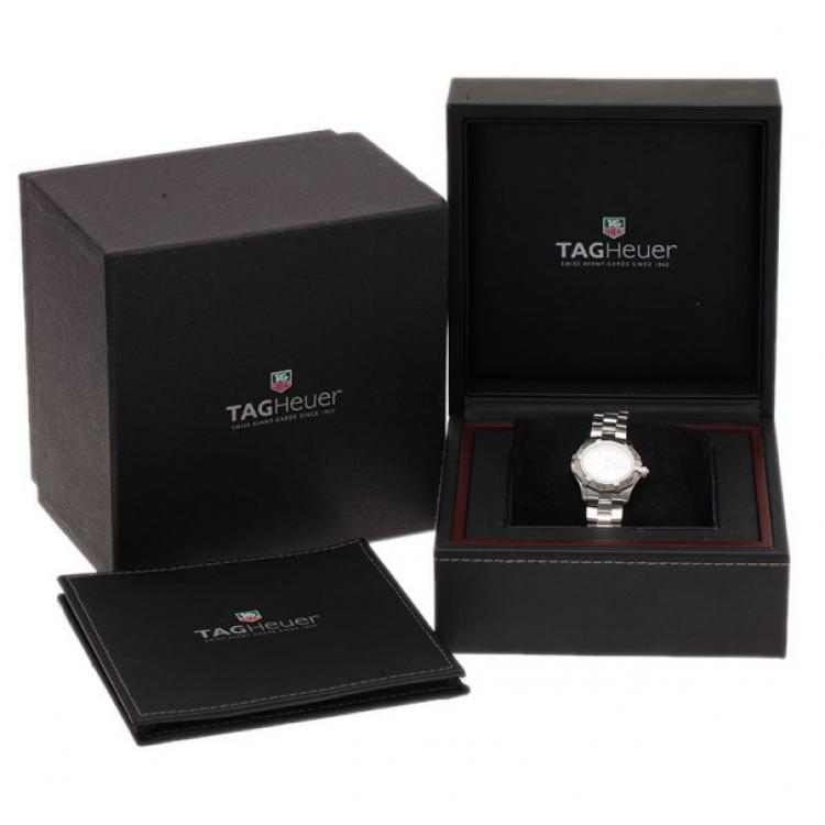 Pre Owned Tag Heuer Silver Stainless Steel Aquaracer Women's Wristwatch 27MM