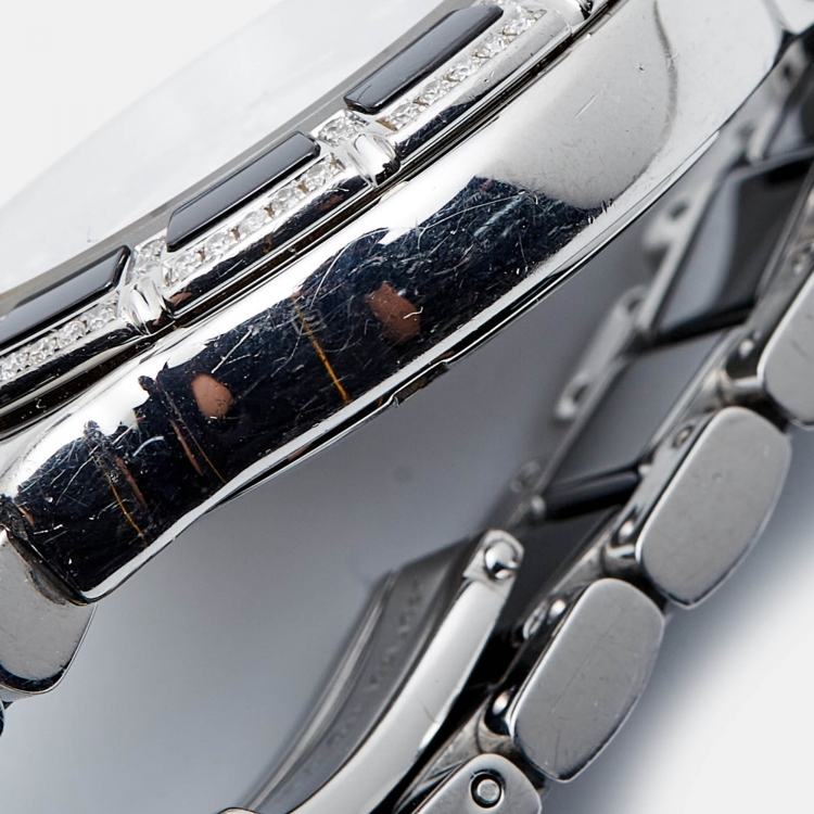 Pre Owned Tag Heuer Black Ceramic Diamond Stainless Steel Formula 1 WAH1219.BA0859 Women's Wristwatch 37 mm 