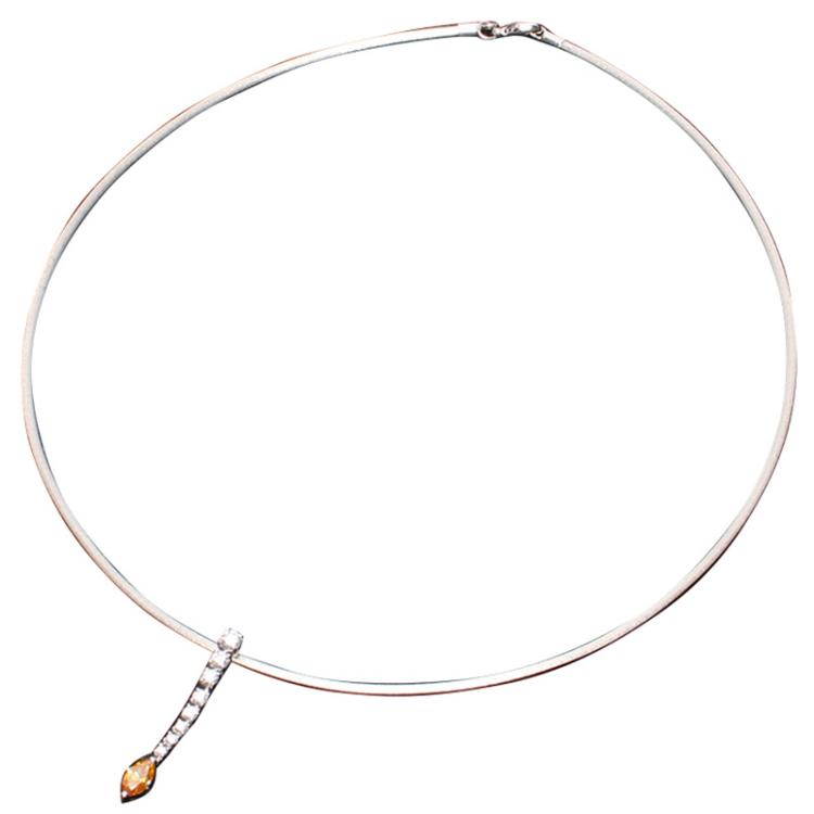 Pre Owned Tasaki 18K White Gold Platinum Diamond Necklace