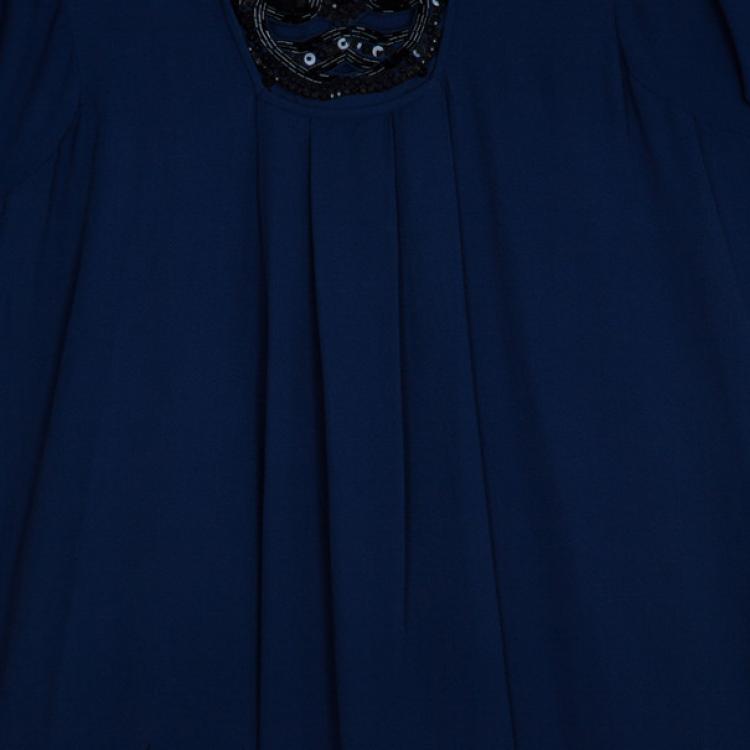 Pre Owned Temperley Navy Embellished Top M