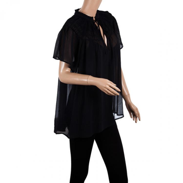 Pre Owned Temperley London Sheer Drawstring Top M