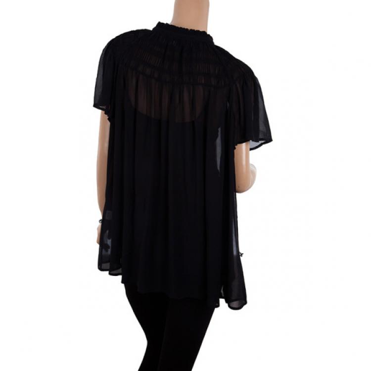 Pre Owned Temperley London Sheer Drawstring Top M