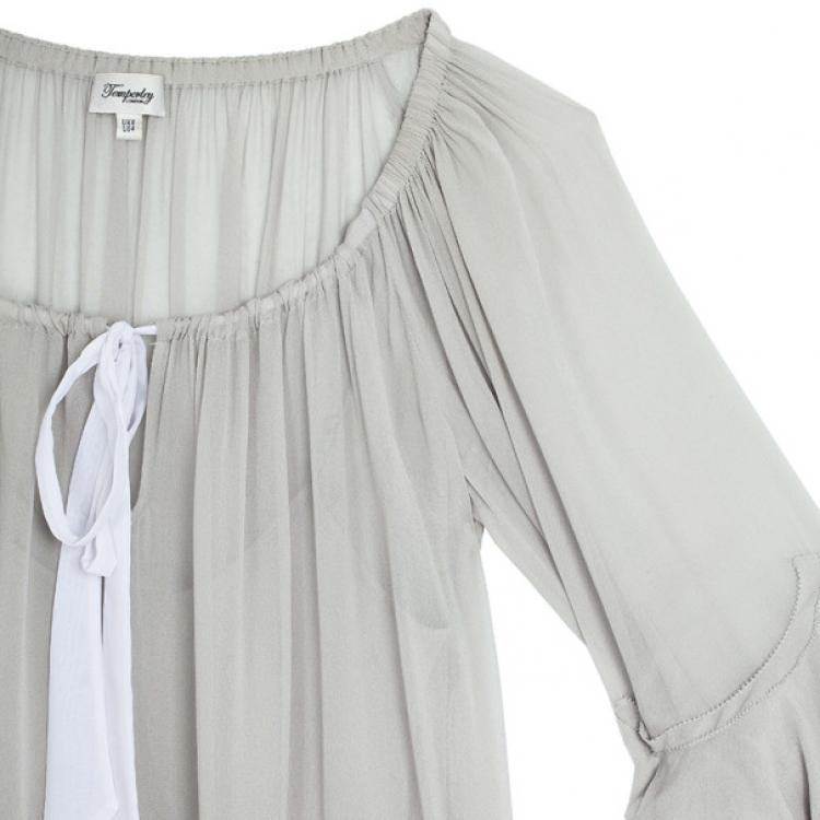 Pre Owned Temperley London Adeline Silk-blend Tunic Top S