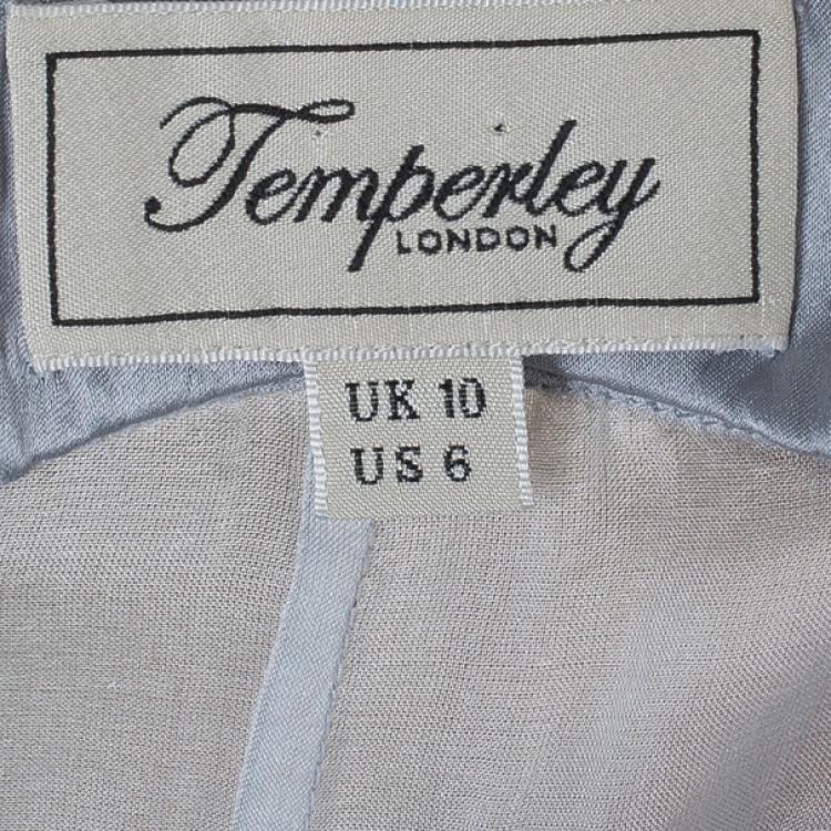 Pre Owned Temperley London Long Ice Blue Oberon Kaftan M