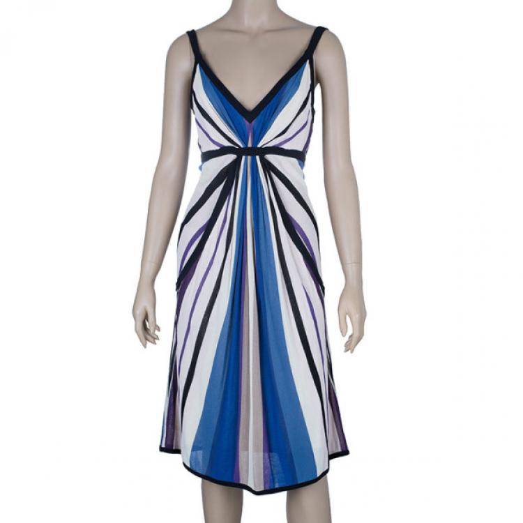Pre Owned Temperley London Abstract Print Knit Dress M