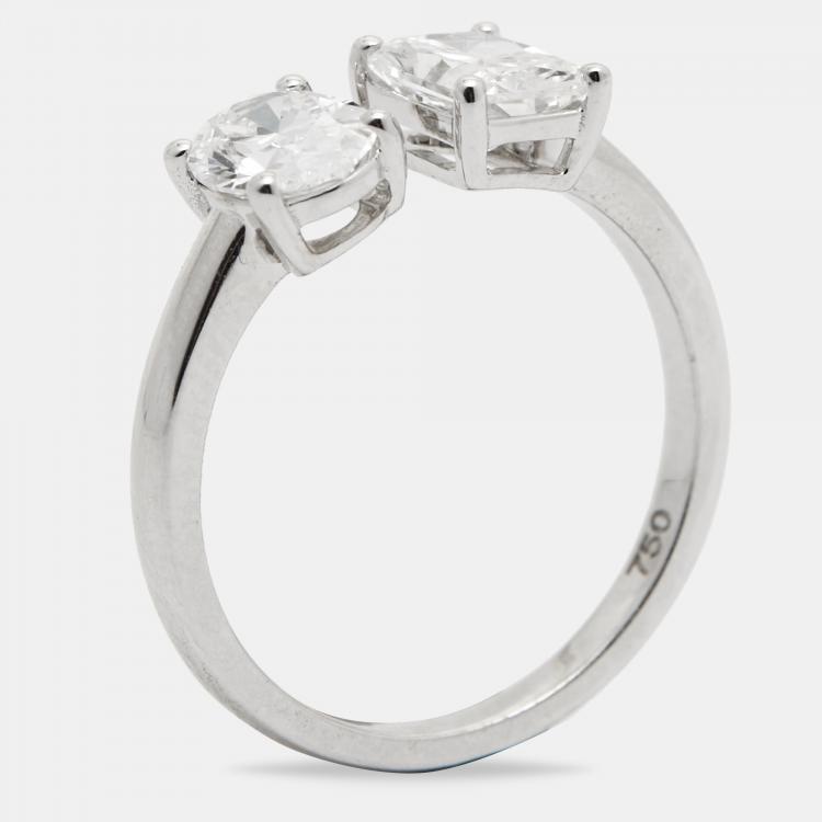 مملوكة مسبقًا Diamond edit 18k White Gold Lab Grown Diamond 1.68 cts Ring Size 54