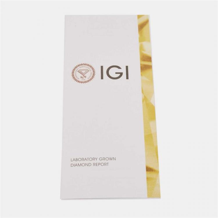 Pre Owned 4.5 cts Pear Lab Grown Diamonds 18k White Gold Ring Size 52