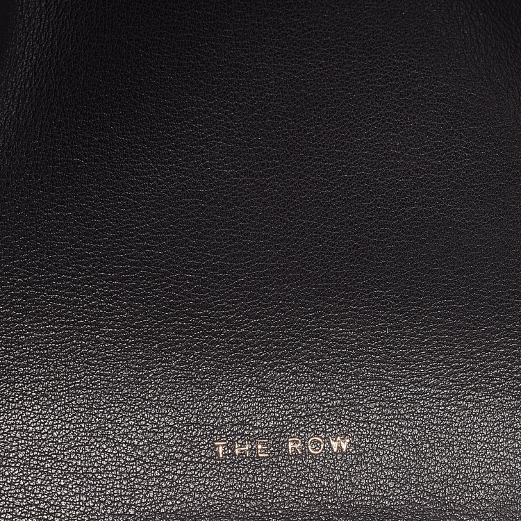 Pre Owned The Row Black Leather Margaux 10 Satchel