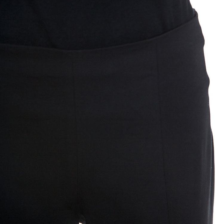 Pre Owned The Row Black Stretch Cotton Slit Detail Sorocco Pants M