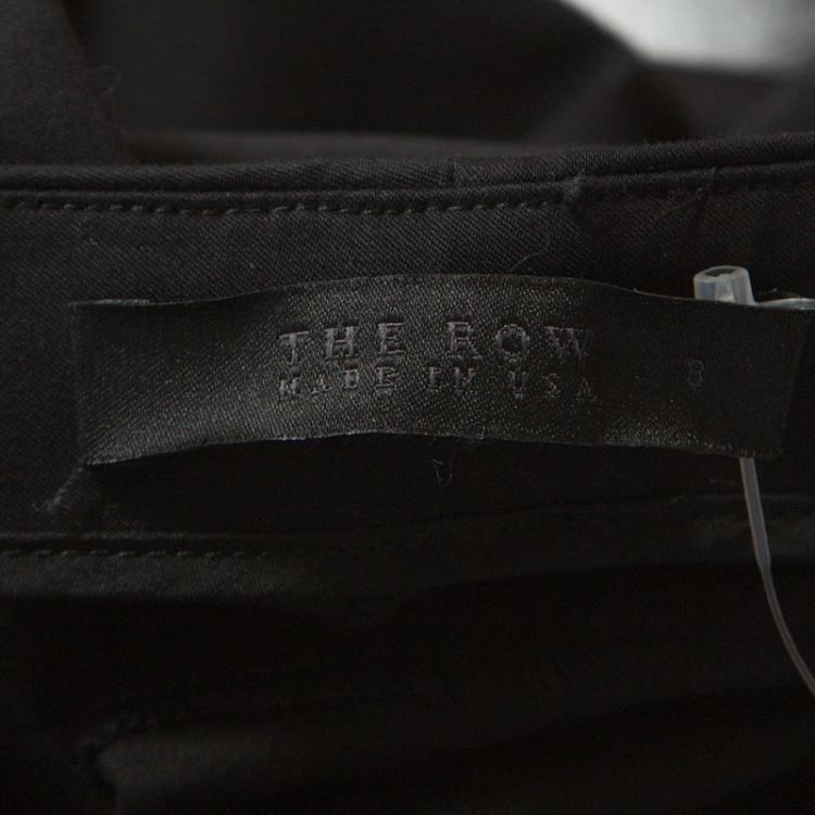 Pre Owned The Row Black Stretch Cotton Slit Detail Sorocco Pants M