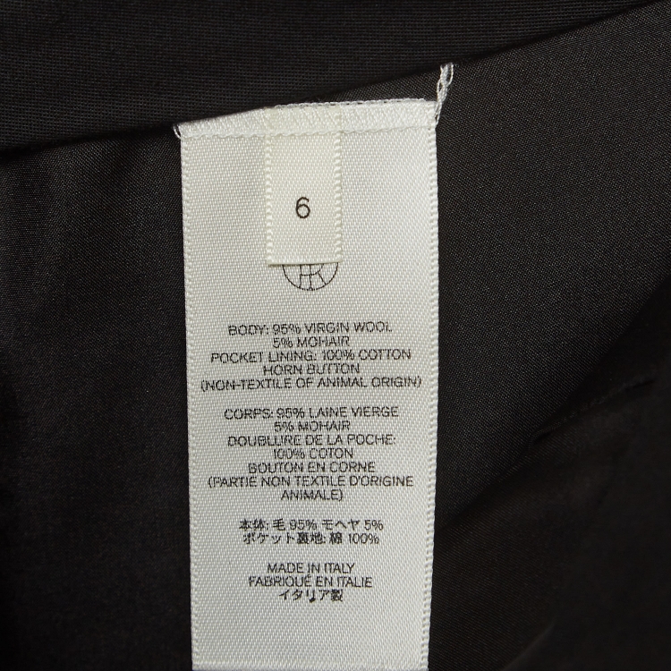 Pre Owned The Row Black Wool & Mohair Wide Leg Pants M