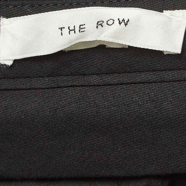 Pre Owned The Row Black Wool & Mohair Wide Leg Pants M
