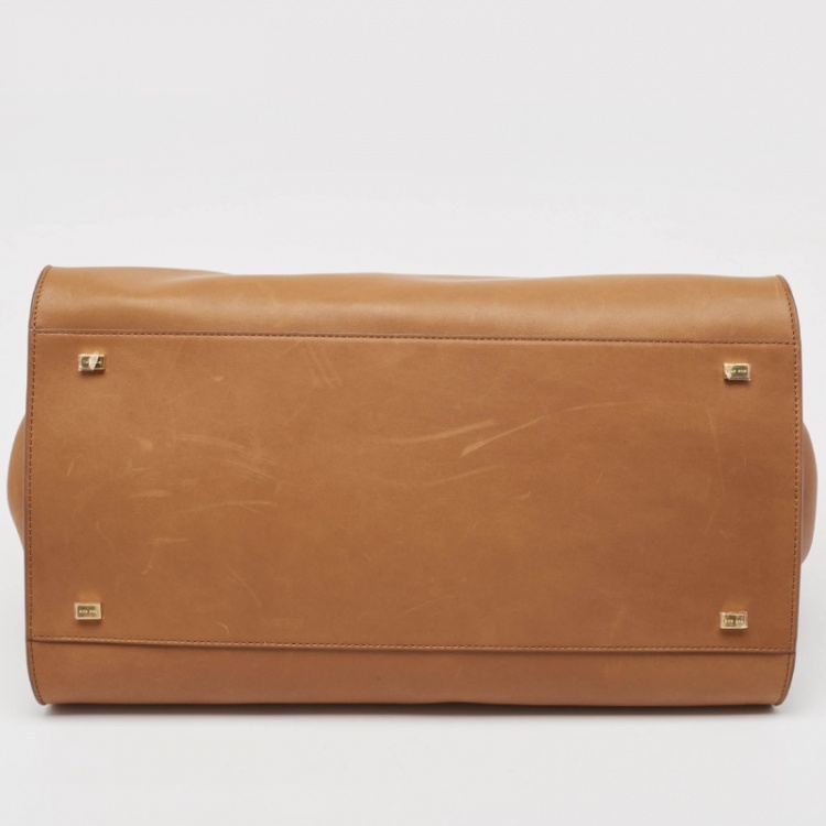 Pre Owned The Row Brown Leather Soft Margaux Bag