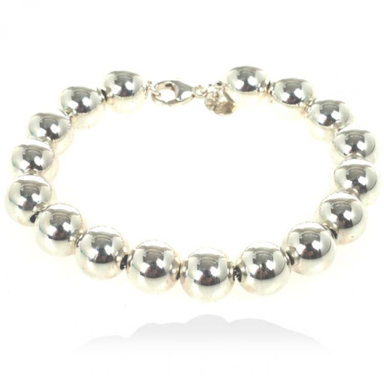Pre Owned Tiffany & Co. Beads Silver Bracelet