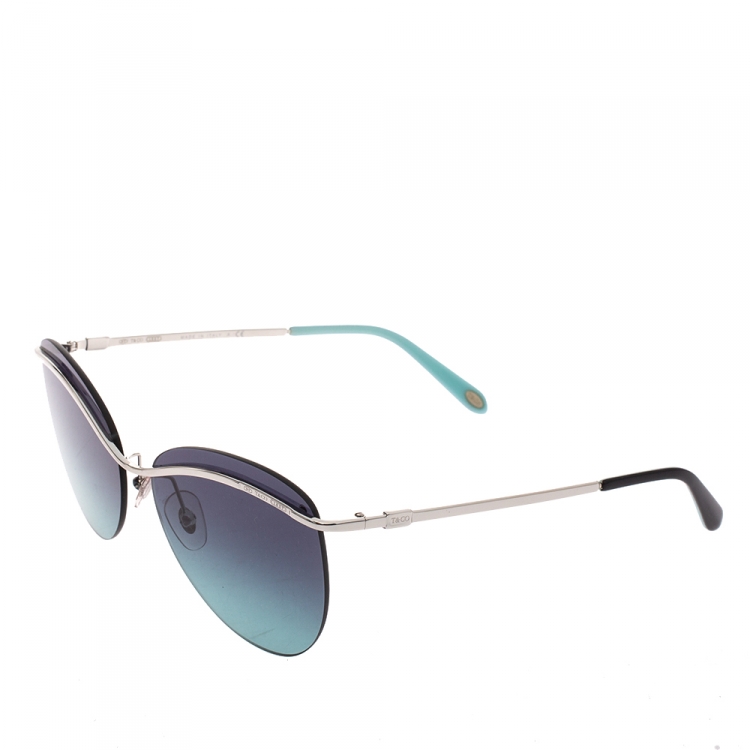 Pre Owned Tiffany & Co.Tiffany Blue TF 3057 Rimless Sunglasses