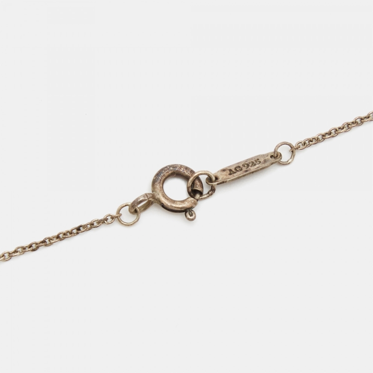 Pre Owned Tiffany & Co.  I Love You Heart Tag Sterling Silver Necklace