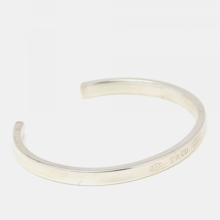 Pre Owned Tiffany & Co. Tiffany 1837 Sterling Silver Open Cuff Bracelet