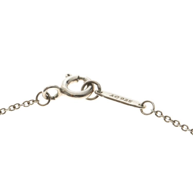 Pre Owned Tiffany & Co. Key Knot Silver Pendant Necklace