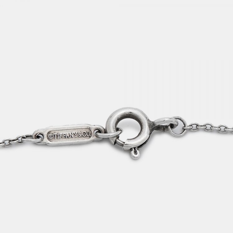 Pre Owned Tiffany & Co. Return To Tiffany Heart Tag Key Sterling Silver Pendant Necklace