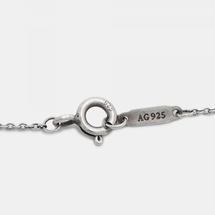 Pre Owned Tiffany & Co. Return To Tiffany Heart Tag Key Sterling Silver Pendant Necklace