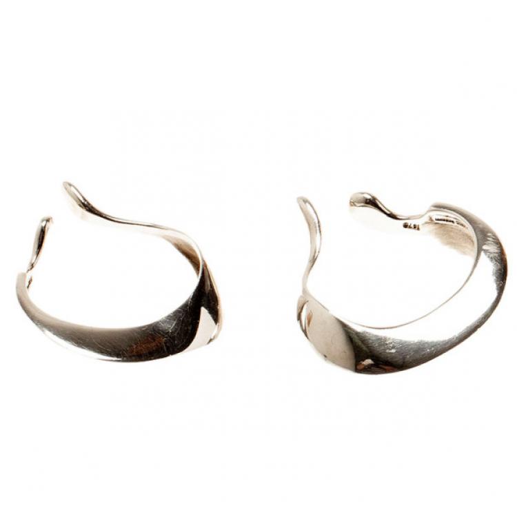 Pre Owned Tiffany & Co. Vintage Peretti Silver Hoop Earrings