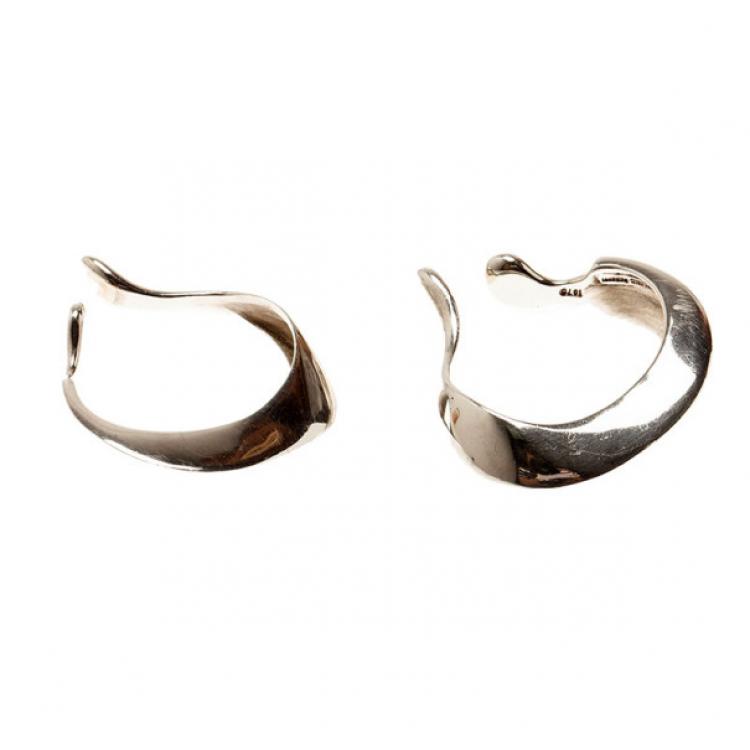 Pre Owned Tiffany & Co. Vintage Peretti Silver Hoop Earrings