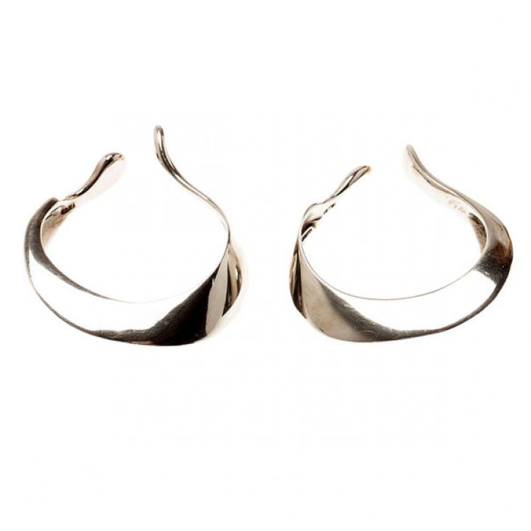 Pre Owned Tiffany & Co. Vintage Peretti Silver Hoop Earrings